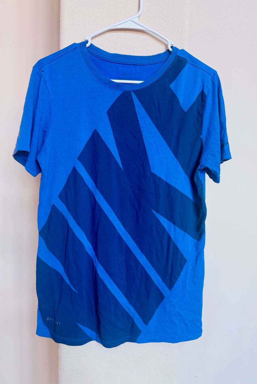 Nike The Nike Tee Dri-Fit Blue Allover Logo Training T-Shirt